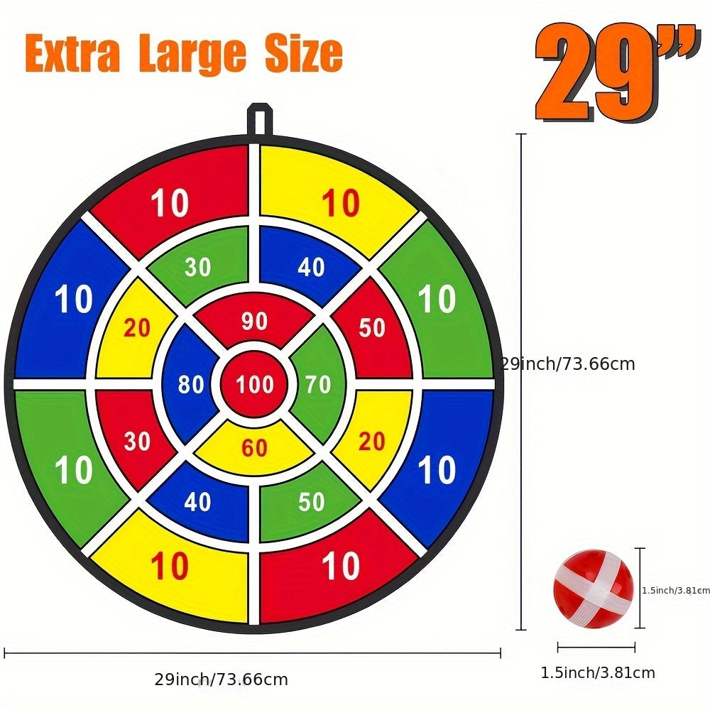 29" Large Dart Board with Sticky Balls - Indoor & Outdoor Fun Party Game Toys, Perfect Birthday Gift for Boys & Girls