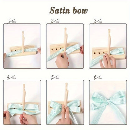Wooden Bow Making Tool – Festival Wreath Maker for Crafting Decorative Bows