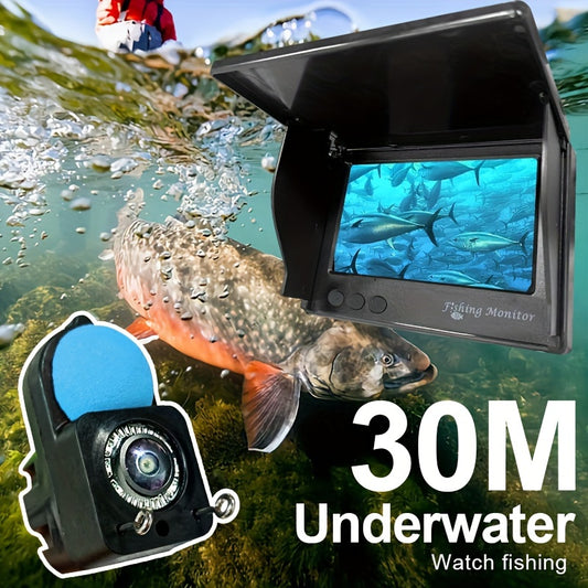 4.3-inch High-Definition Underwater Fish Finder Plus – Advanced Night Vision Camera, Real-Time Fish Display, Waterproof Design, Multi-Angle Adjustable for Effortless Fishing