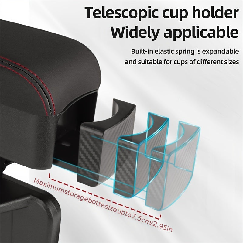 Car Center Control Armrest Box with Hidden Cup Holder - Car Interior Accessories