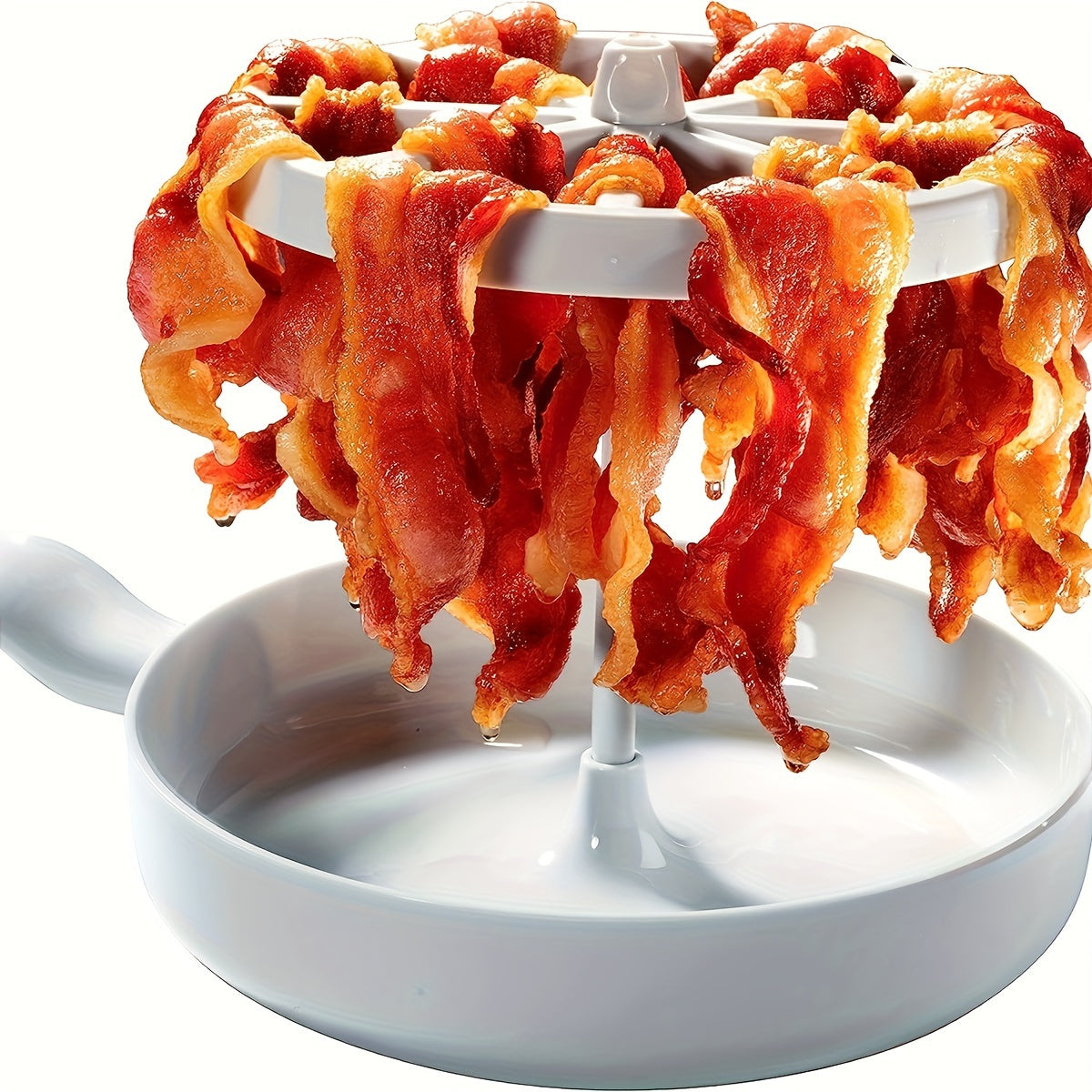 Microwave Bacon Cooker - Cooks 1LB Bacon, Reduces Fat by 40% - Crispier and Healthier in Minutes, Easy Clean-Up
