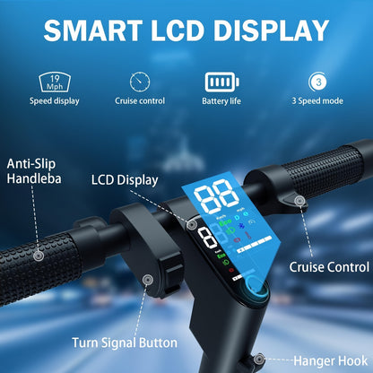 Powerful 350W Electric Scooter for Youth & Adults – Compact, Foldable, Lightweight Design – Up to 19 MPH Speed and 18 Mile Range – Ideal Urban and Campus Commuter