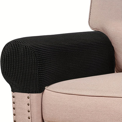 2PCS Spandex Armchair Slipcovers – Stretch Armrest Covers for Chairs and Sofa, Non-Slip Furniture Protector for Bedroom, Office and Living Room