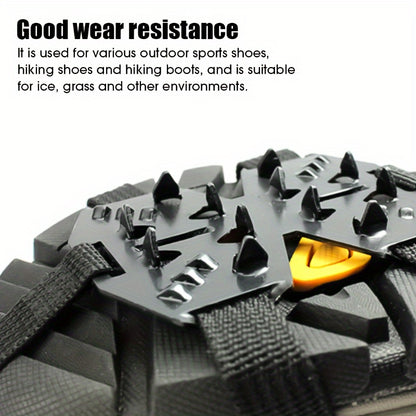 24 Tooth Anti-Slip Crampons - Shoe Covers for Ice and Snow, Ideal for Hiking, Climbing, Walking, Running and  Hunting