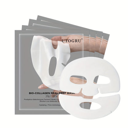 Hydrating Collagen Face Mask - Deep Collagen Lifting Overnight Mask for Lifting, Firming, and Moisturizing | Mild and Non-Irritating | 4PCS/Box