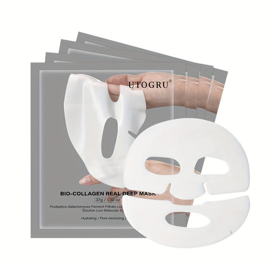 Hydrating Collagen Face Mask - Deep Collagen Lifting Overnight Mask for Lifting, Firming, and Moisturizing | Mild and Non-Irritating | 4PCS/Box