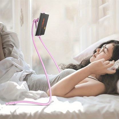 55cm Adjustable Bendable Overhead Smartphone and Tablet Stand – Universal Lazy Holder with Sturdy TPU Frame, Water-Resistant, Space-Saving for Bedside and Living Room
