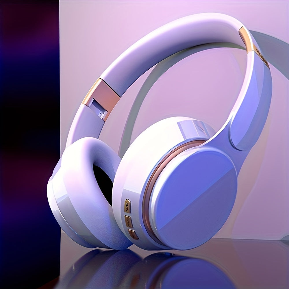 07S Wireless Over-Ear Headphones - Long Battery Life, HD Sound, Comfortable Earmuffs, Adjustable and Foldable for Sports and Commuting