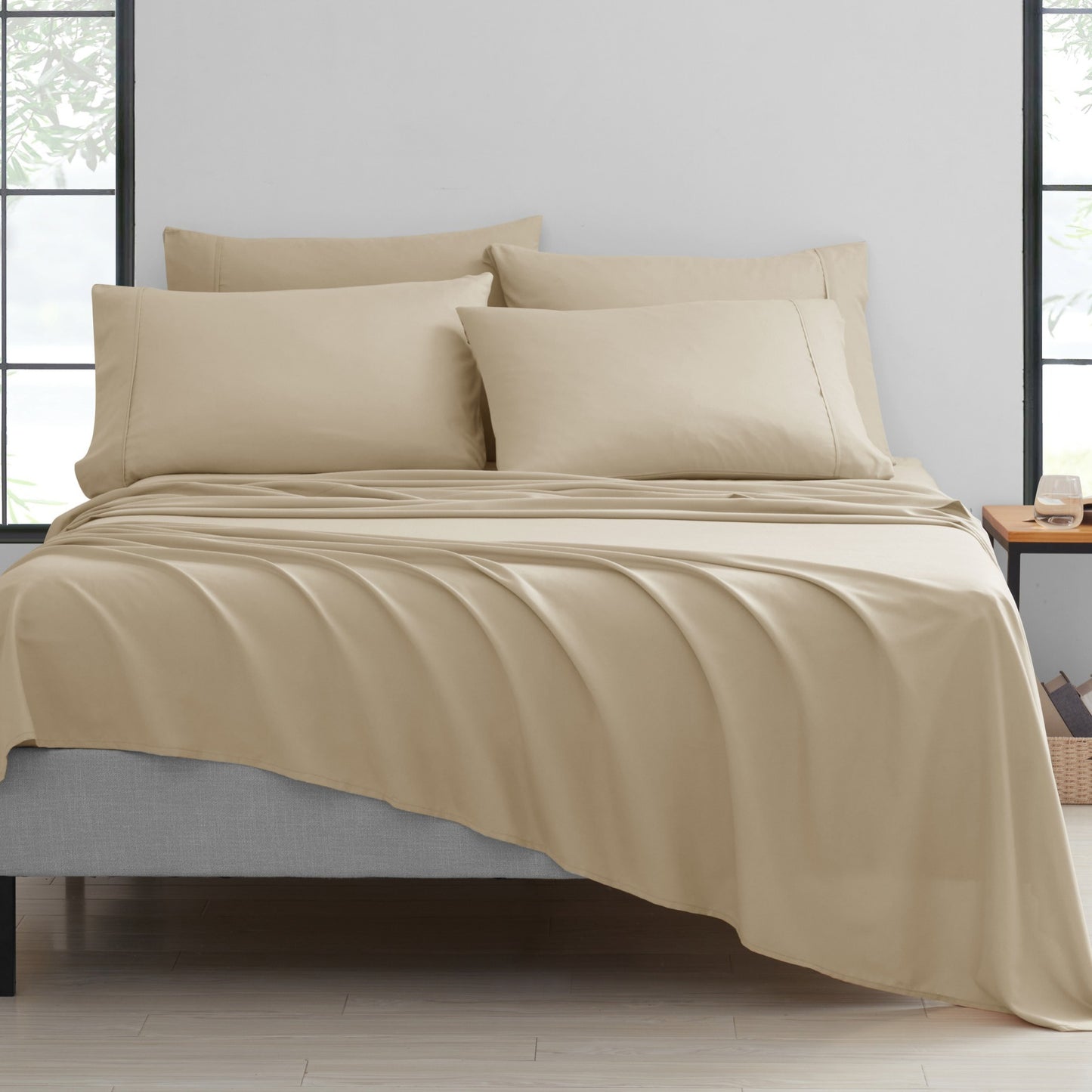 Bamboo 2000 Thread Count 6-Piece Luxury Sheet Set - Organic, Cooling, 16 Inch Deep Pocket, Egyptian Luxury with Bonus Pillowcases - Shrink and Fade Resistant