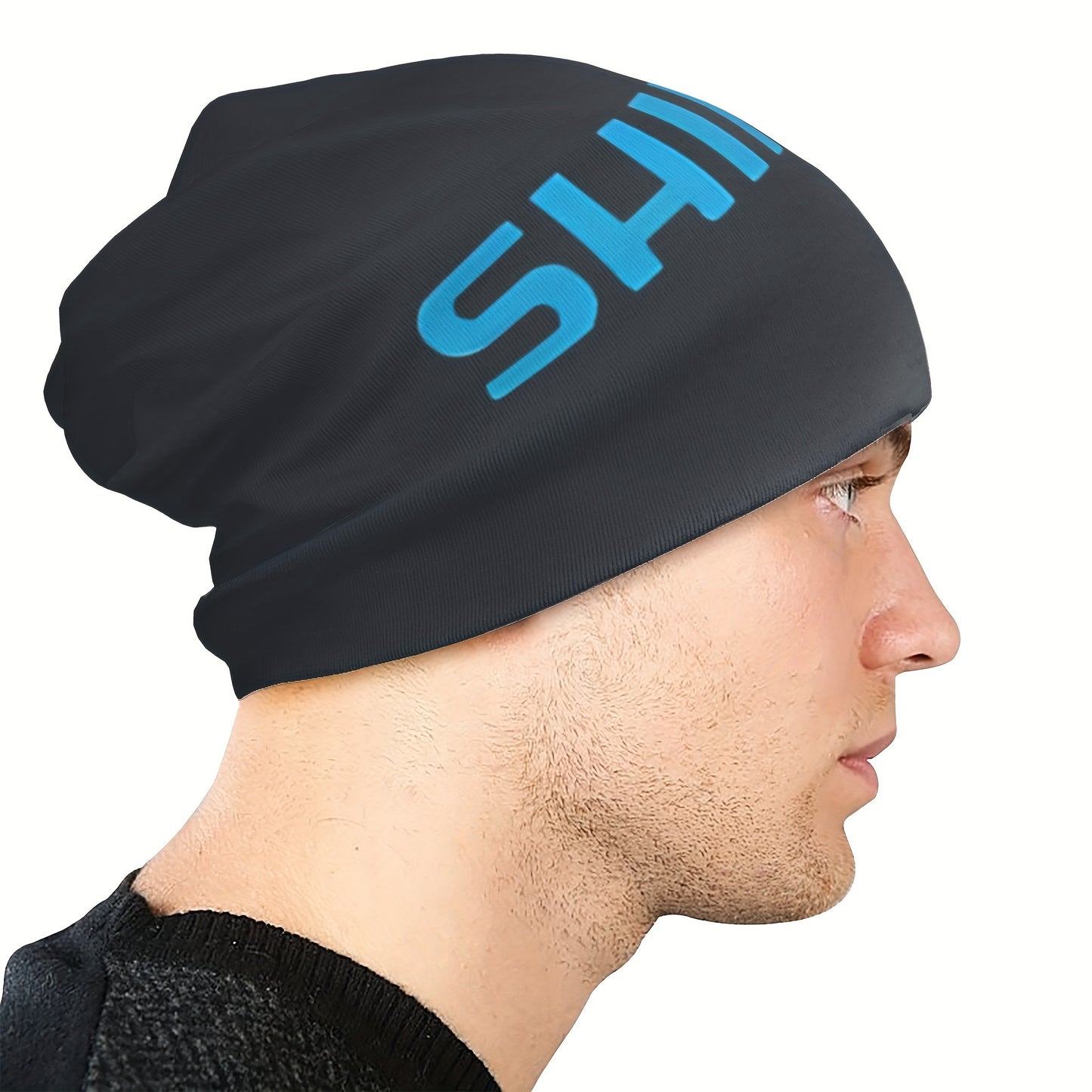 Stylish Thin Flying Fish Hat – Brimless Fitted Cap with Skull Design – Fashionable Unisex Headwear for Casual Wear