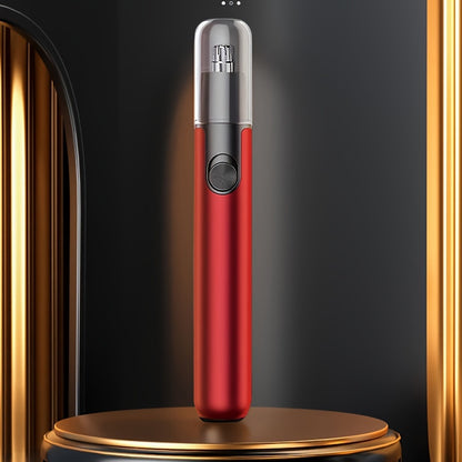USB Rechargeable Nose and Ear Hair Trimmer - Aluminum Body, Painless Eyebrow and Facial Hair Removal, 4V-12V Voltage, Lithium Battery - Electric Clippers for Men and Women