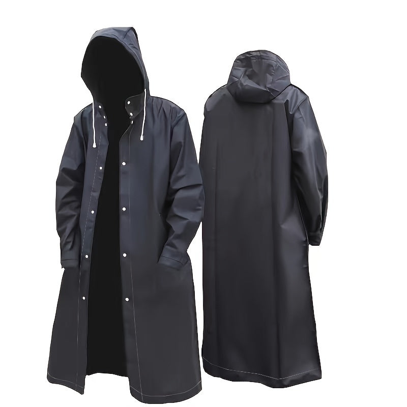 Waterproof Outdoor Explorer Raincoat – Thickened, Hooded, Breathable for Men and Women – Ideal for Cycling, Hiking, Fishing, and Mountaineering with Adjustable Cuffs and Hem