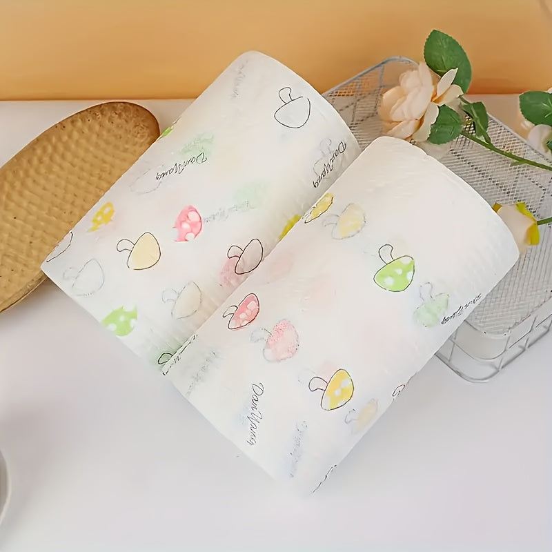 1 Roll (400 Sheets) Lazy Rag - Disposable Kitchen Paper Towel, Washable Wet and Dry Dual-Use Towel, Dishwashing Cloth, Non-Stick Oil Rag, Degreasing Towel, Household Cleaning Rag