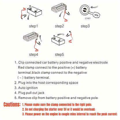 Multi-Functional Portable Emergency Car Starter - Features Battery Ignition, Lighting, and Jump-Starting for Reliable Vehicle Rescue