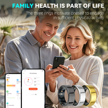 Smart Fitness Ring with Charging Compartment - Tracks Steps, Distance, Calories, Sleep; Compatible with iPhone & Android, Remote Photo Control, Water Resistant, Stylish and Comfortable