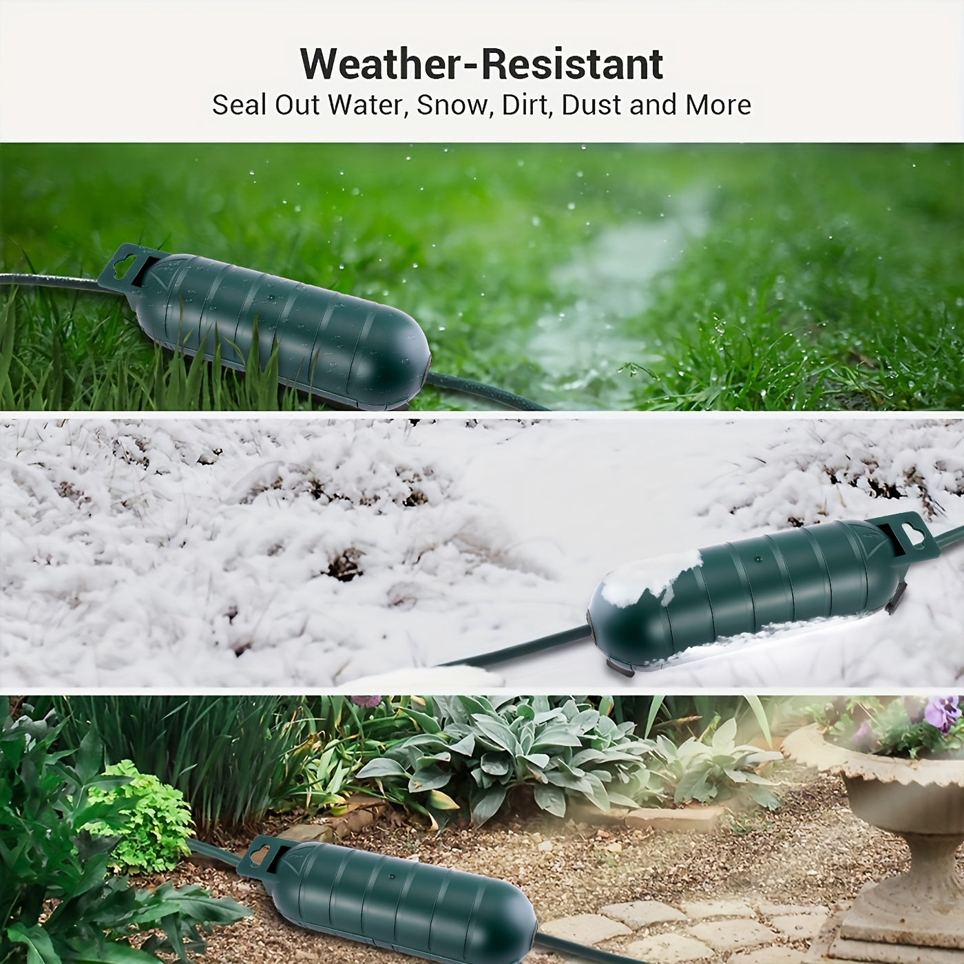 Premium Outdoor Extension Cord Cover – Weather-Resistant, Heavy-Duty Plug Connector Protector, Easy to Install and Durable