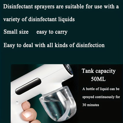 Multi-Functional Portable Rechargeable Disinfection Sprayer - Effective Germ Killer for Cars, Travel, Bedrooms, and Clothing - Long Battery Life
