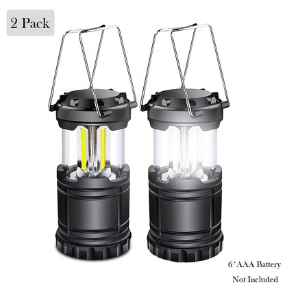 Buy 1 Get 1 Free – 2-Pack Ultra-Bright LED Camping Lanterns – Portable, Collapsible, Water-Resistant, Energy-Efficient Emergency Flashlights, Long-Lasting Battery Life ( AAA Batteries Not Included )