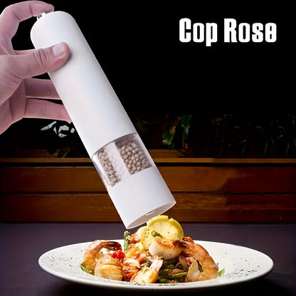 Automatic Electric Salt and Pepper Grinder Set - Stainless Steel with Easy-Turn Precision Grinding - Ideal for Kitchen and BBQ