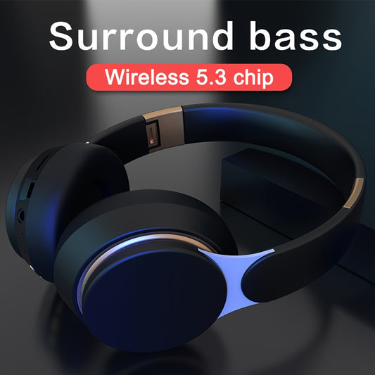 07S Wireless Over-Ear Headphones - Long Battery Life, HD Sound, Comfortable Earmuffs, Adjustable and Foldable for Sports and Commuting