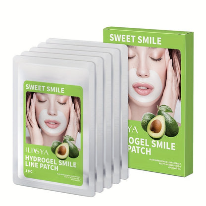 ILISYA Smile Line Patch - Aloe Vera and Niacinamide Gel Mask for Nourishing, Moisturizing, and Firming Facial Skin