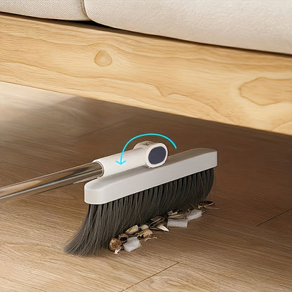 Household Broom and Dustpan Set – Long Handle Floor Cleaning with Rotatable Broom and Comb Tooth Dustpan – Ideal for Home, Kitchen, Office – Cleaning Supplies and Back to School Tool