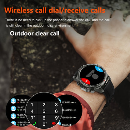 2024 GPS Smart Watch for Men – LED Lighting, 360x360 HD Screen, AI Voice, Wireless Call, NFC, Compass, Sport and Fitness Tracker, Ideal for Father’s Day Gift