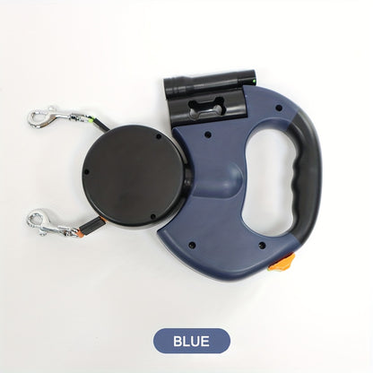 360° Rotating 2 in 1 Pet Leash - Stretchable, Easy to Control, Comfortable Grip for Walking Dogs