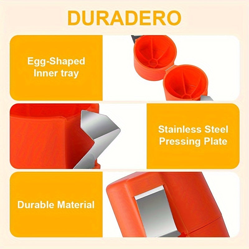 6 Piece Manual Egg Cracker and Peeler Set - Battery-Free, Ideal for Raw and Hard Boiled Eggs