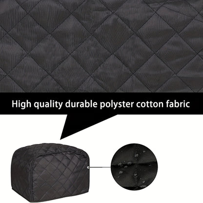 Toaster Cover - Quilted Polyester Fabric for 2 and 4 Slice Toasters - Dust-Proof with Fingerprint Protection, Fits Most Standard Models