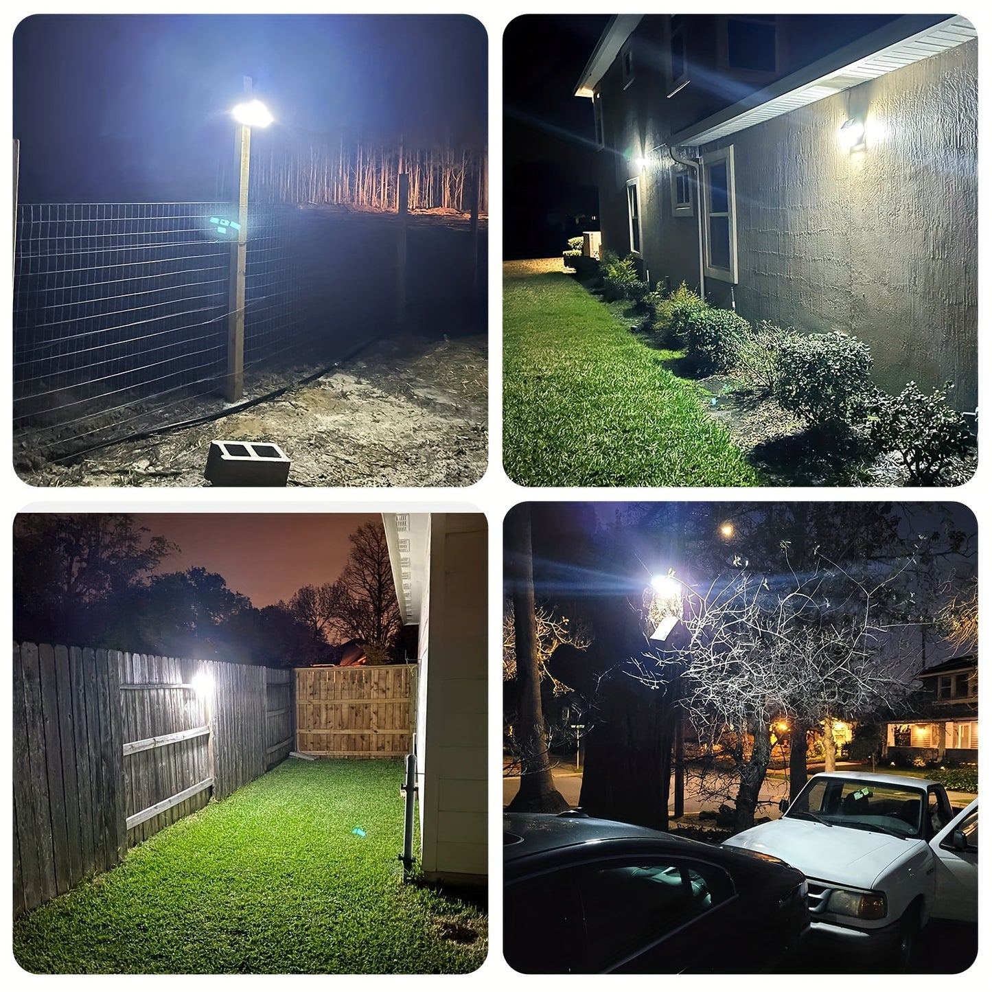2Pcs Super Bright Solar Motion Sensor Outdoor Floodlight – 4 Adjustment Modes, Intelligent Auto Adjust, Remote Control