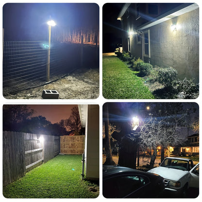 2Pcs Super Bright Solar Motion Sensor Outdoor Floodlight – 4 Adjustment Modes, Intelligent Auto Adjust, Remote Control
