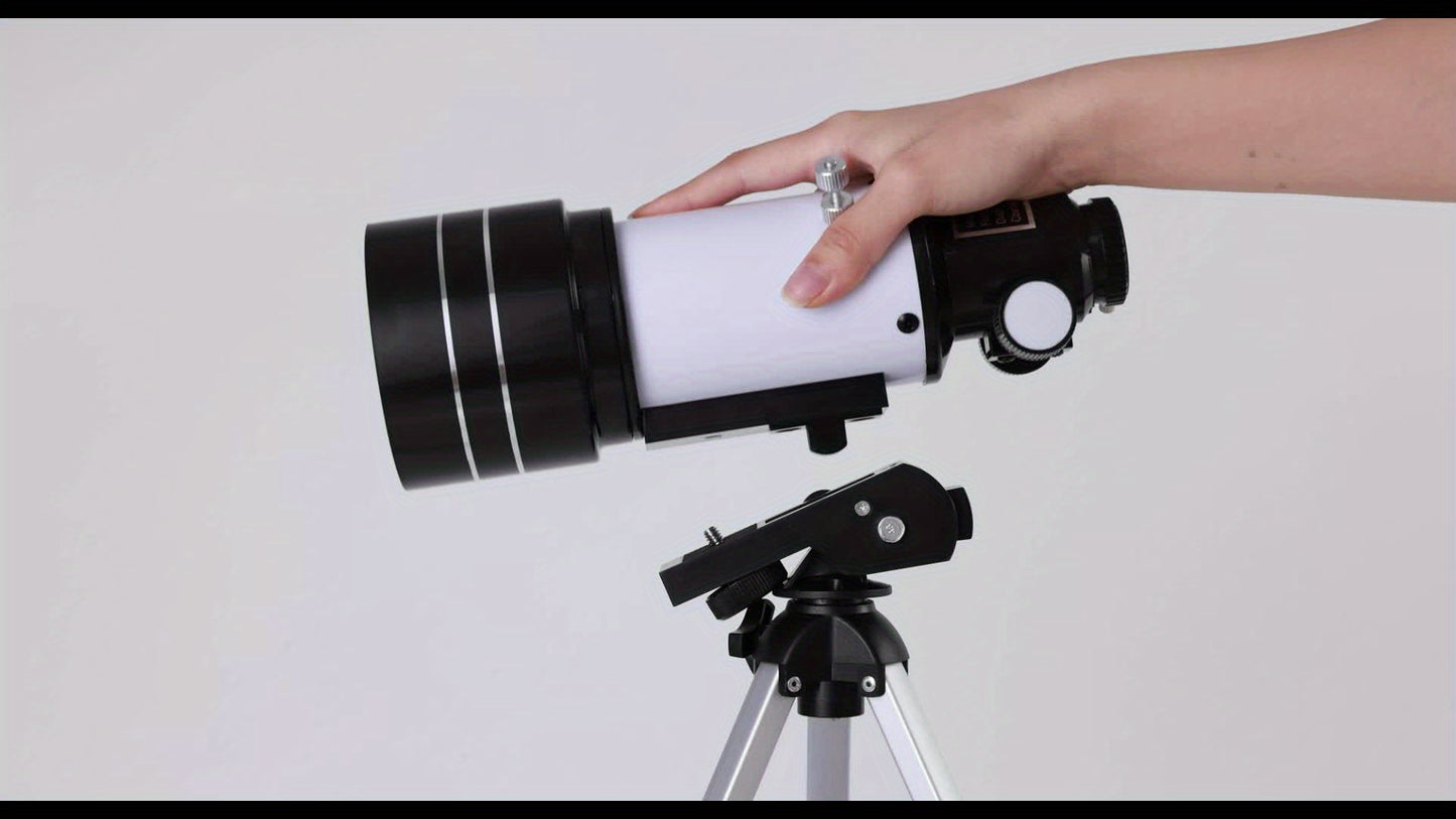 150X High-Powered Refractor Telescope - Portable 70mm Aperture Astronomical Telescope with Tripod, Phone Adapter, and Wireless Remote for Adults and Kids, Ideal for Stargazing and Space Exploration