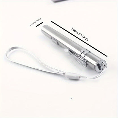 8000 Lumens Mini Penlight Lamp – USB Rechargeable Pocket LED Flashlight with Lanyard