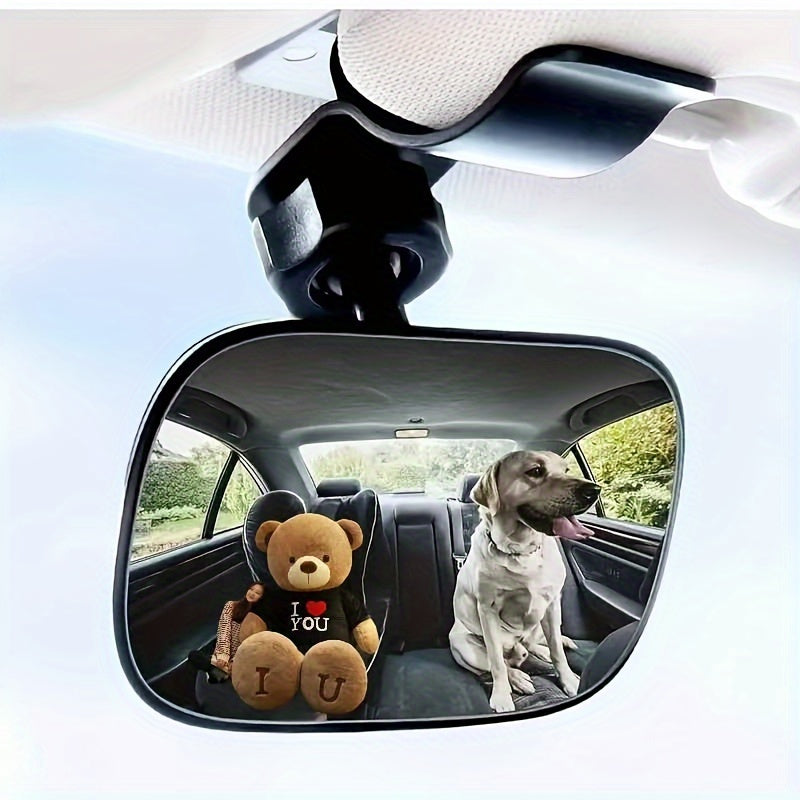 Car Mirror – Automotive Interior Wide Angle Convex Rearview Mirror, Adjustable Backseat Rear View Accessory