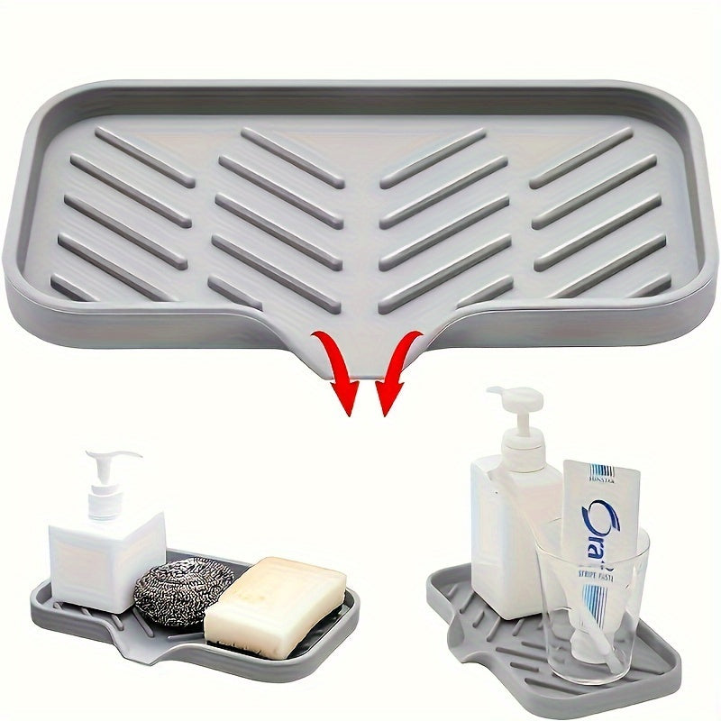 Silicone Kitchen Sink Tray – Soap Tray Holder and Organizer