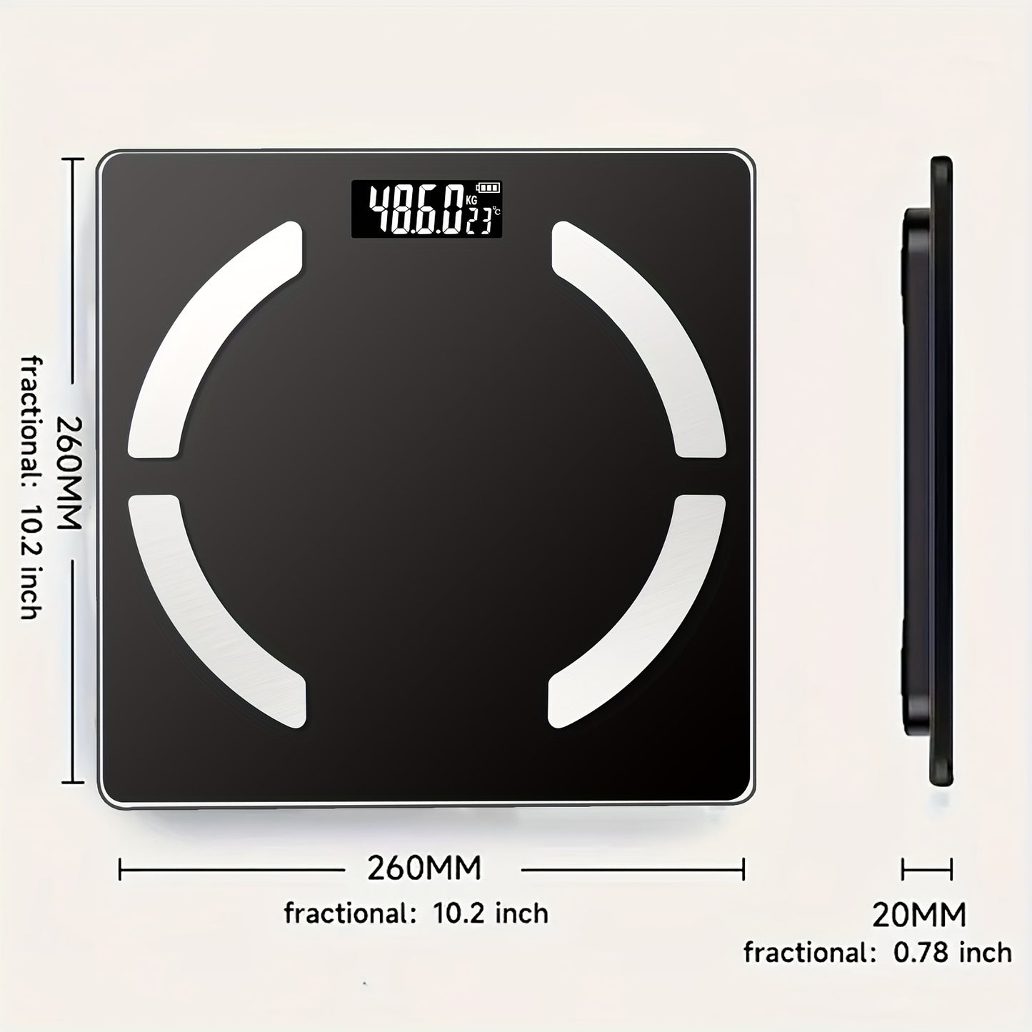 High Precision Body Fat Scale – Electronic Weight Scale with HD Display, 400 lbs Capacity, Multiple Health Data Analysis (BMI, Fat, Muscle, Moisture), Mobile App Connection