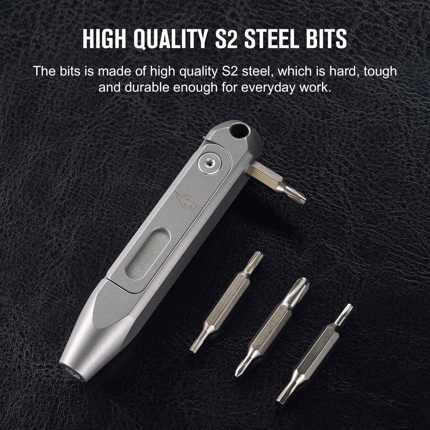 OKNIFE Otacle D1 Titanium EDC Screwdriver – 8-in-1 Multi-Bit with S2 Steel Magnetic Bits, Mini Precision Tool for Work & Daily Use