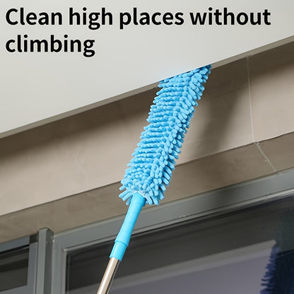 Premium Ceiling Fan Duster with Extension Pole – Removable & Washable Dust Removal Brush for Fans, Furniture, and Cars – Reaches High Ceilings, Easy Cleaning Tool for Hard-to-Reach Areas