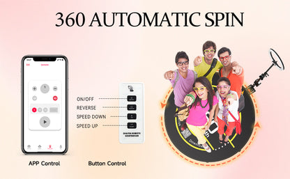 CHACKTOK 360° Spin Photo Booth Machine – Automatic Party Camera Booth with App Control & Custom Logo Software