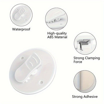 6 Piece Shower Curtain Clips – Windproof Splash Guard, Adhesive Bathroom Curtain Weight Clips for Home