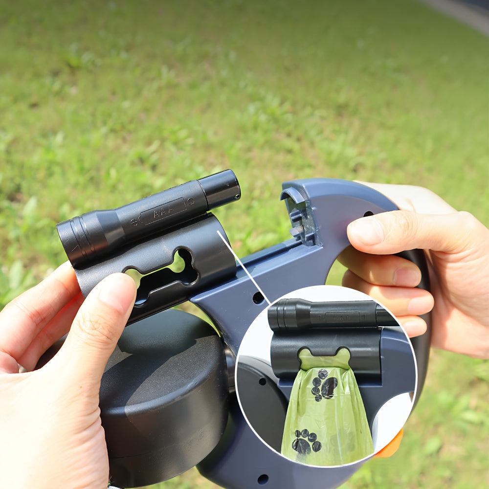 360° Rotating 2 in 1 Pet Leash - Stretchable, Easy to Control, Comfortable Grip for Walking Dogs