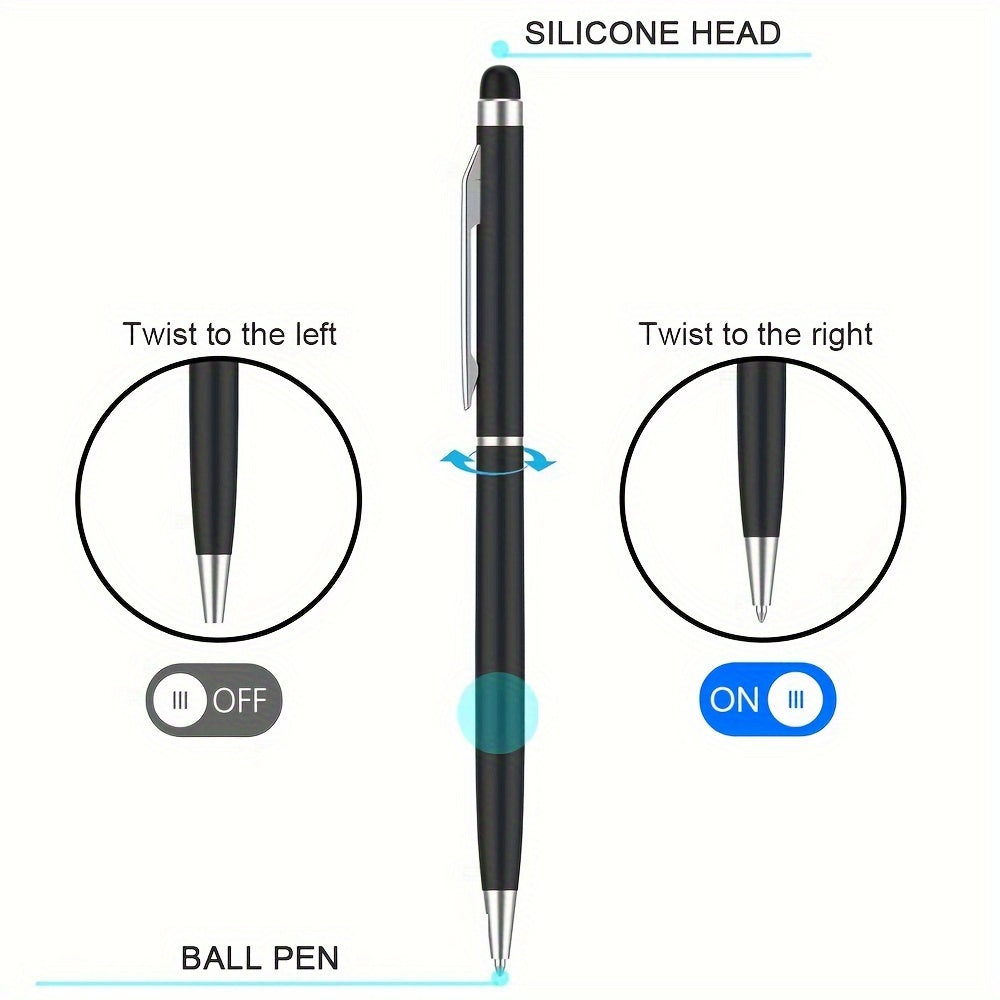 10pcs Universal 2 in 1 Stylus Pen - Touch Pen for iOS, Android, Drawing, Capacitive Pencil for iPad, Samsung, Xiaomi Smartphones