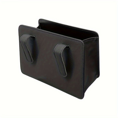 Foldable Car Trash Can and Storage Organizer – Faux Leather, Door-Mounted or Seat Back Design – Vehicle Interior Accessory