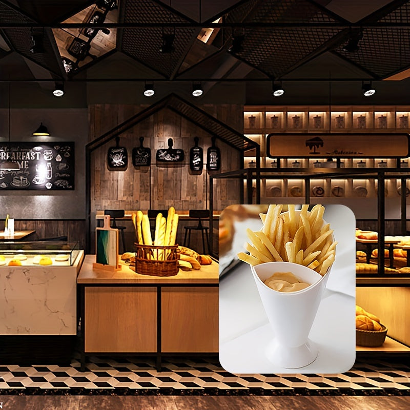 2 in 1 French Fries and Ketchup Holder - Restaurant Organizer to Keep Fries and Sauce Neatly Arranged