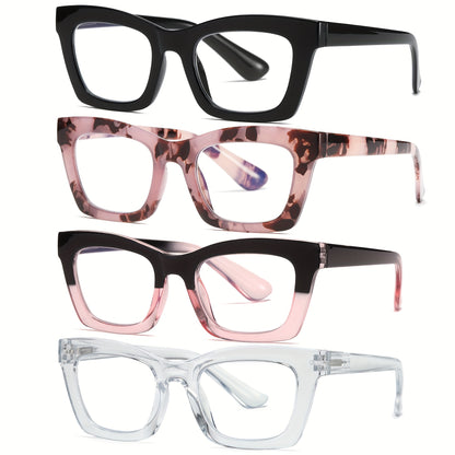 Stylish Oprah-Inspired Blue Light Blocking Reading Glasses - Square Shape with Spring Hinge for Men & Women | Multiple Power Options (1.0 to 3.5) | Ideal for Everyday Use