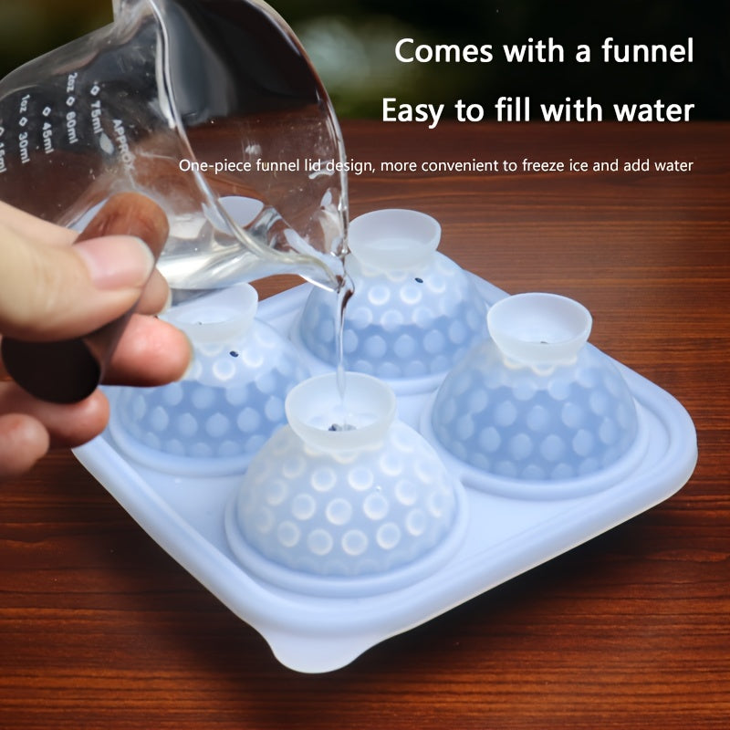 Silicone Golf Ball Ice Cube Tray - Multifunctional Mold for Pudding, Jelly, Candy, Whiskey and Cocktails, Kitchen Essentials