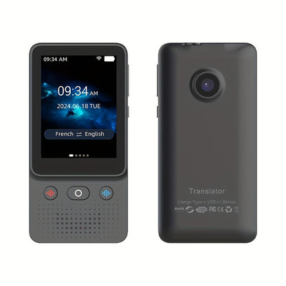 138 Language Portable Voice Translator - Real-Time, No WiFi Needed, HD Touch Screen with Photo/Offline Translation, Ideal for Study, Travel and Business