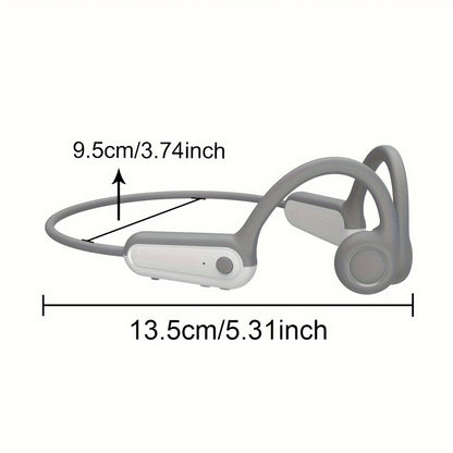 Seamless True Wireless Bone Conduction Headphones - 15H Playtime, Sweatproof Sports Earbuds with Mic, Featherweight for Running, Walking, Hiking, and Gym