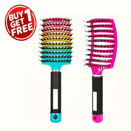 Detangling Hair Brush – Large Curved Styling Brush for All Hair Types